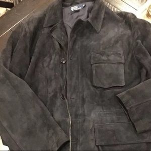 Polo Ralph Lauren Navy Suede Jacket